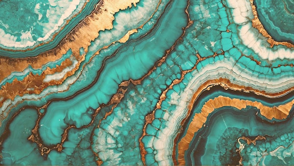 GLAM DREAMS - AGATE STONE COPPER GOLD TEAL