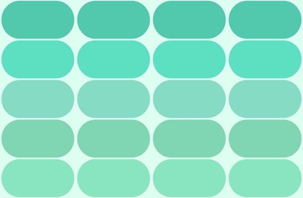 Mid-Century Pebbles Abstract Aqua