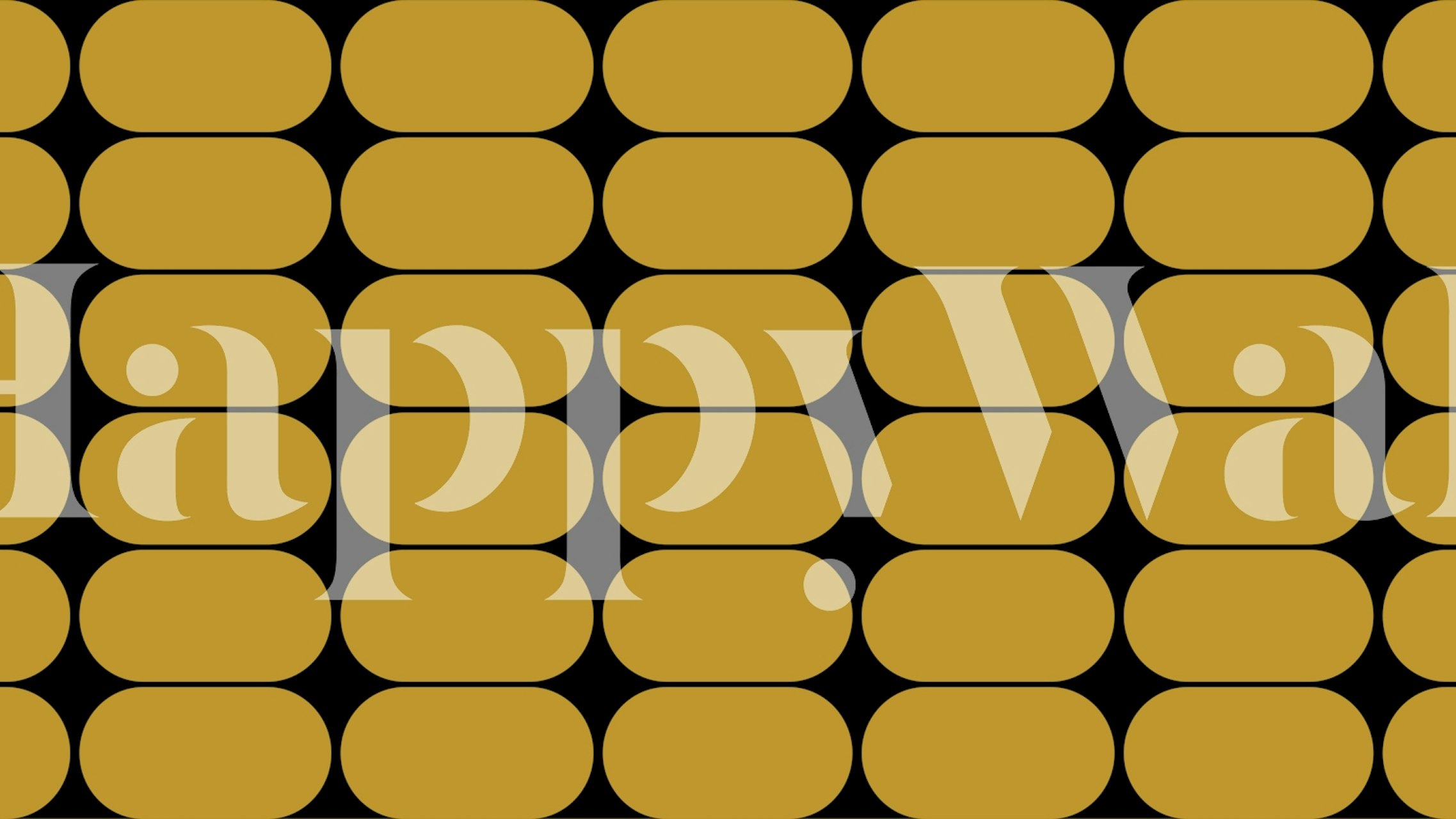 Golden geometric chic wallpaper design