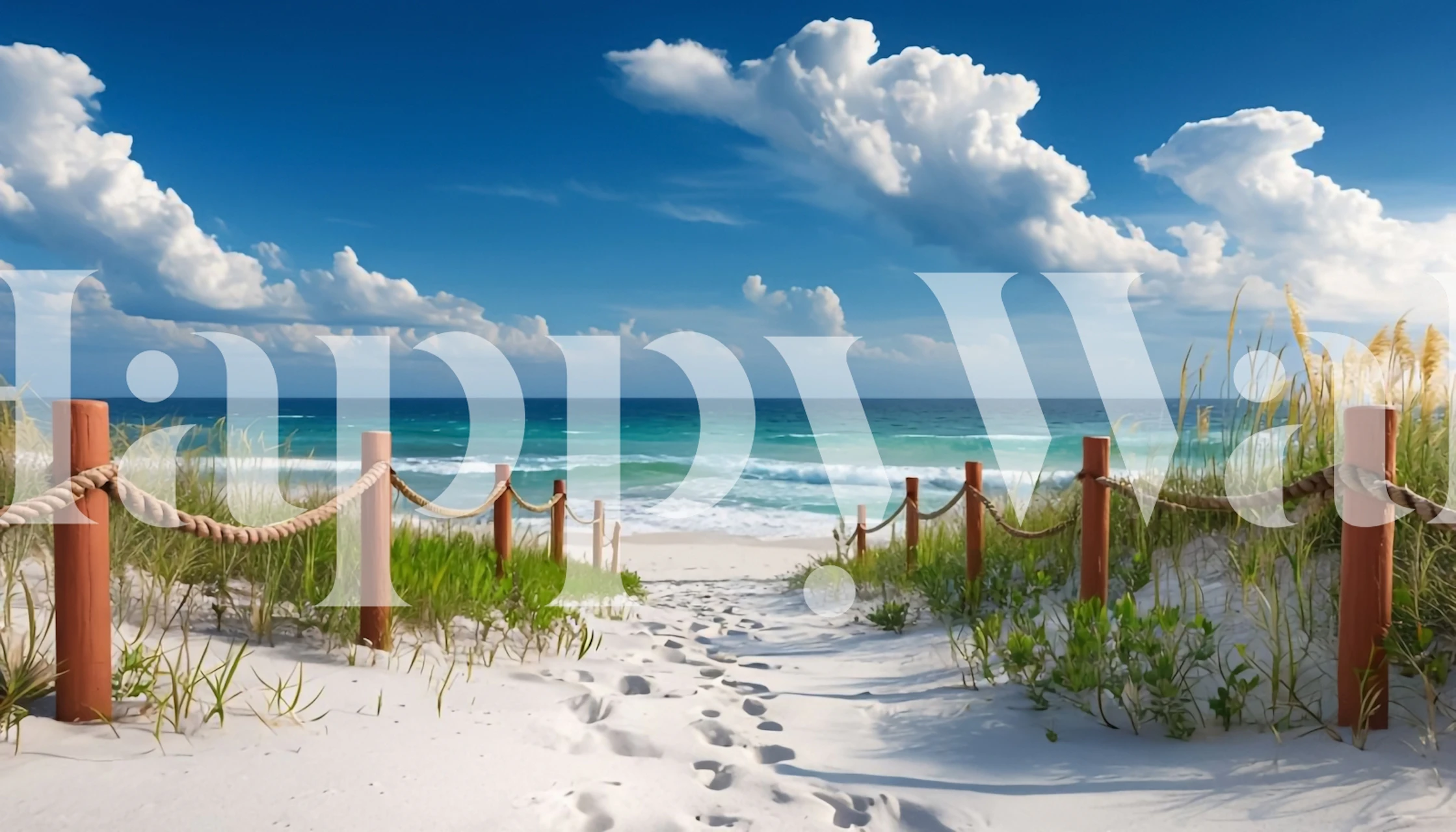 Tapeta Sunny Coastal Retreat u sobi