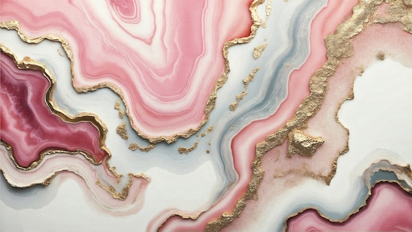 CHIC PINK AND GOLD GLAM MARBLE STONE