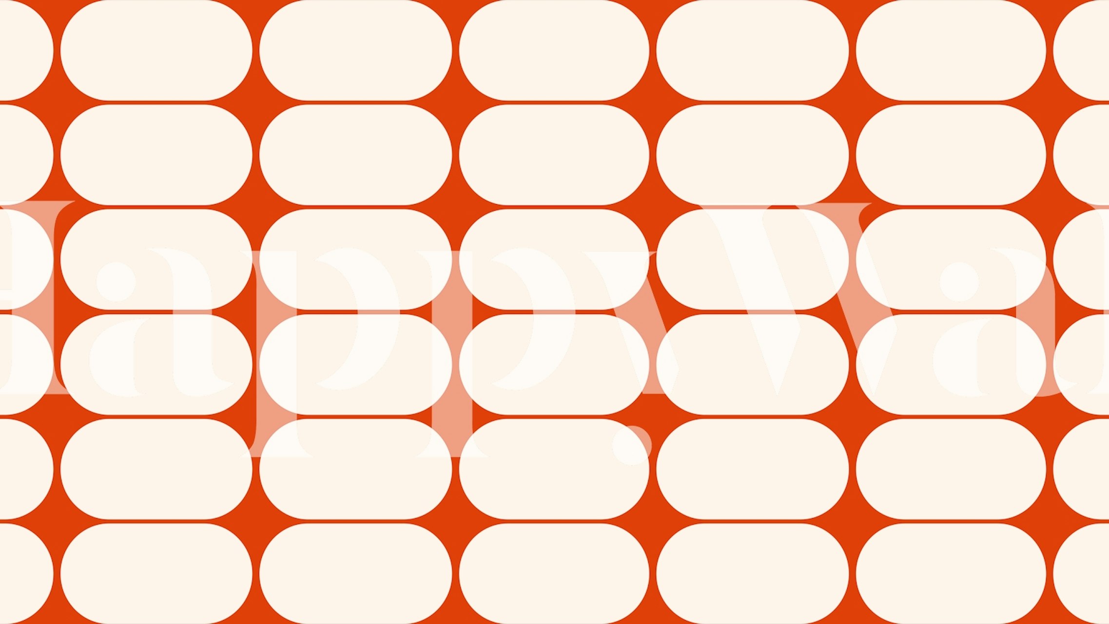 Tapeta Mid-Century Modern Pebbles v pokoji