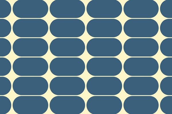 Vintage Blue Oval Charm