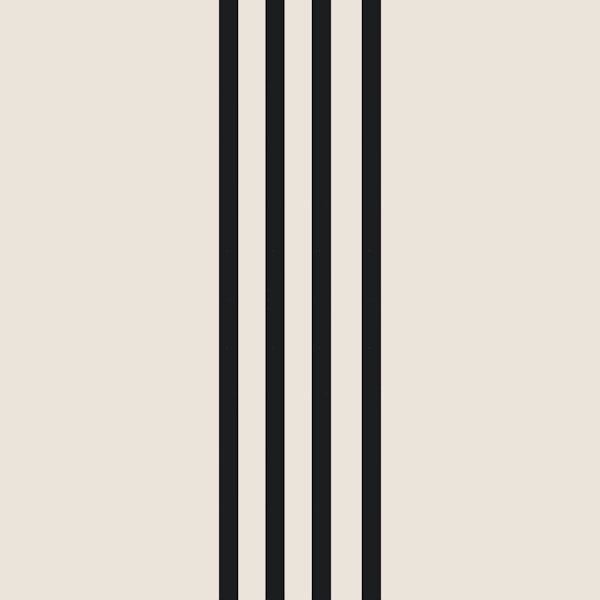 Minimalist Black Bands-stripes on off white