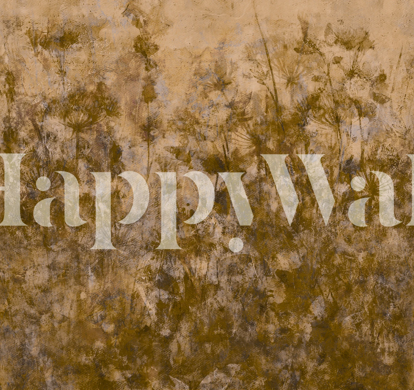 Golden Meadow Blooms tapetti huoneessa