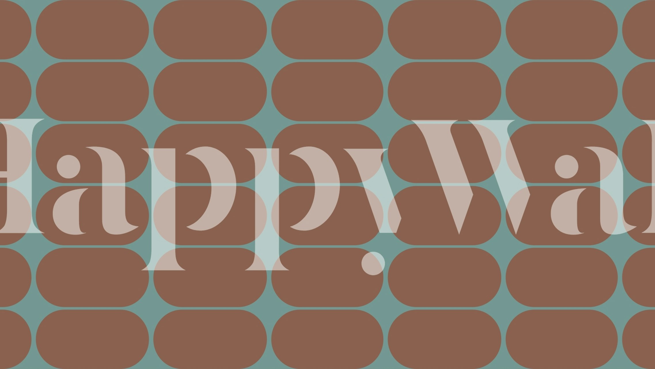 Retro Ovals Chic behangontwerp in een kamer