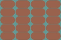 Retro Ovals Chic carta da parati