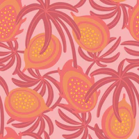 LILIKOI AND DRAGONFRUIT Tropical Fruit Pink tapet