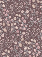 Vintage Bohemian Florals - Warm Brown tapete