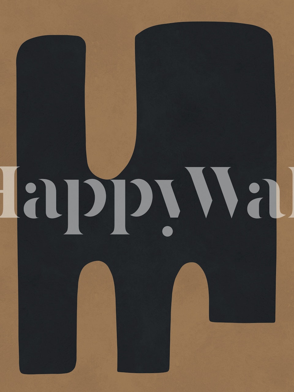 Black arch shapes on a brown background abstract wallpaper