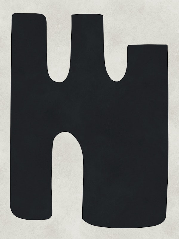 Modern Abstract Black Shape