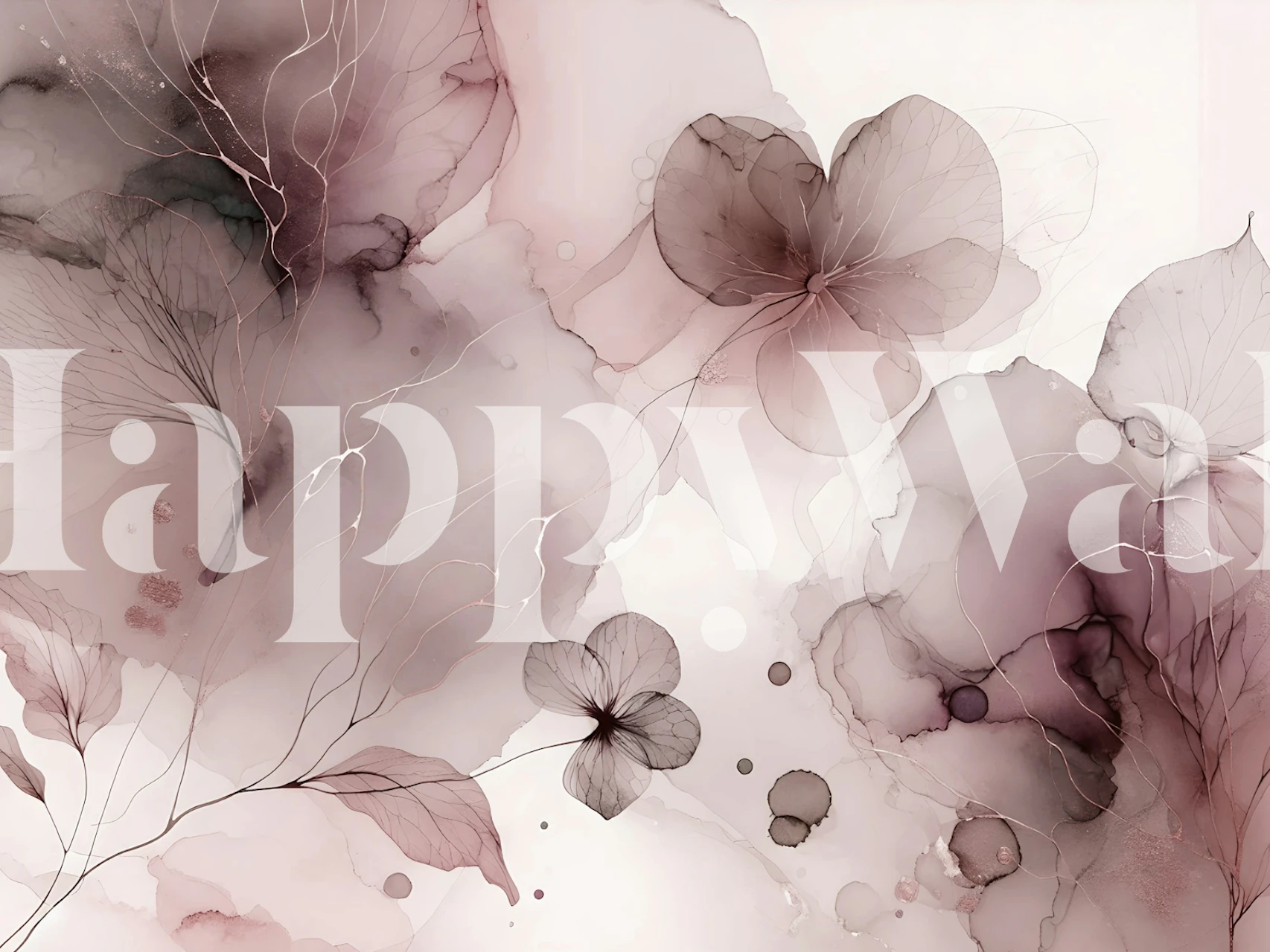 Blush Botanical Whispers tapet i ett rum