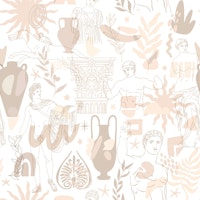 Bohemian Greek Deco 3 papel de parede