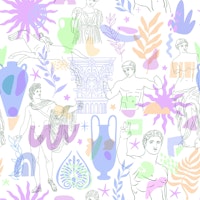 Bohemian Greek Deco 4 papel de parede