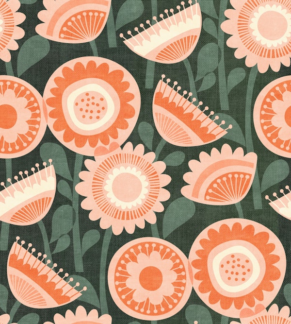 Stylized Mid Century Meadow