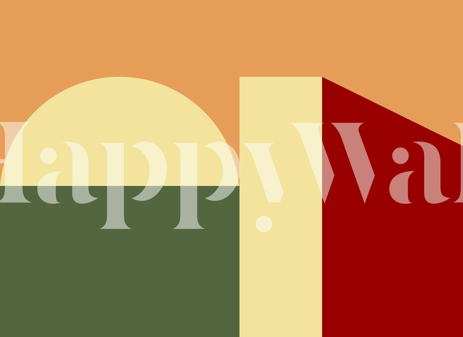 Modern Terra Shapes wallpaper in a room