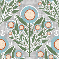 Botanical Sunburst Charm B papel pintado