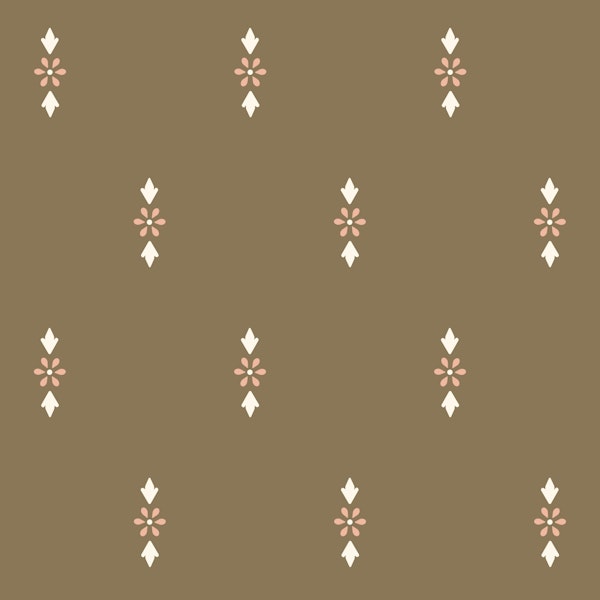 Nostalgic flowers medium – brown and pink