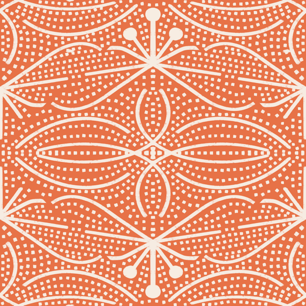 Bohemian Chic Leaves Orange