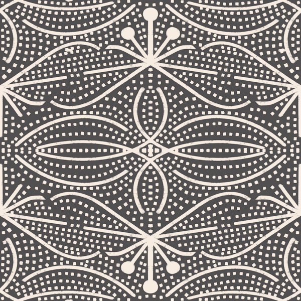 Bohemian Chic Leaves Charcoal