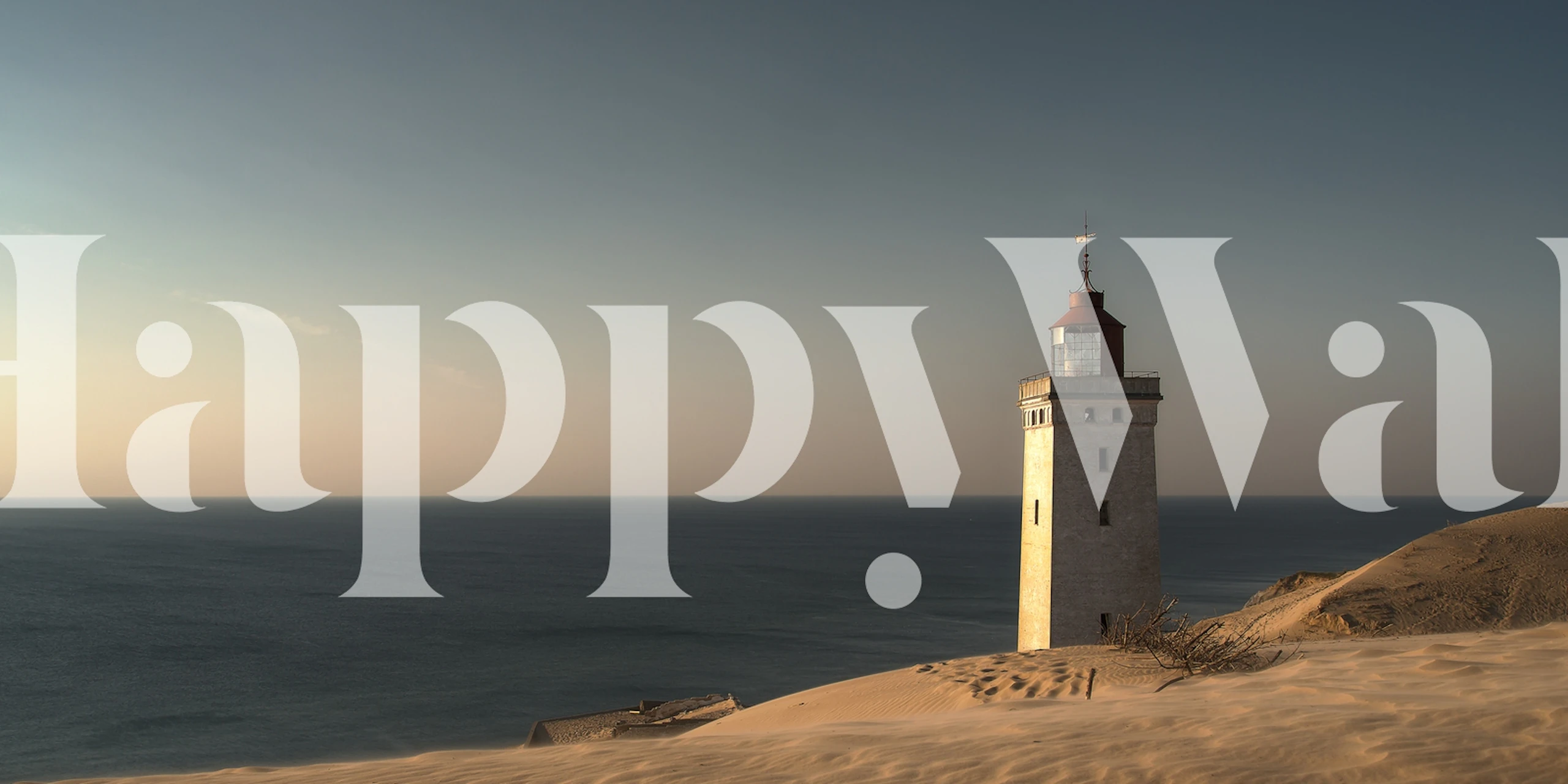 Lighthouse wallpaper in a room