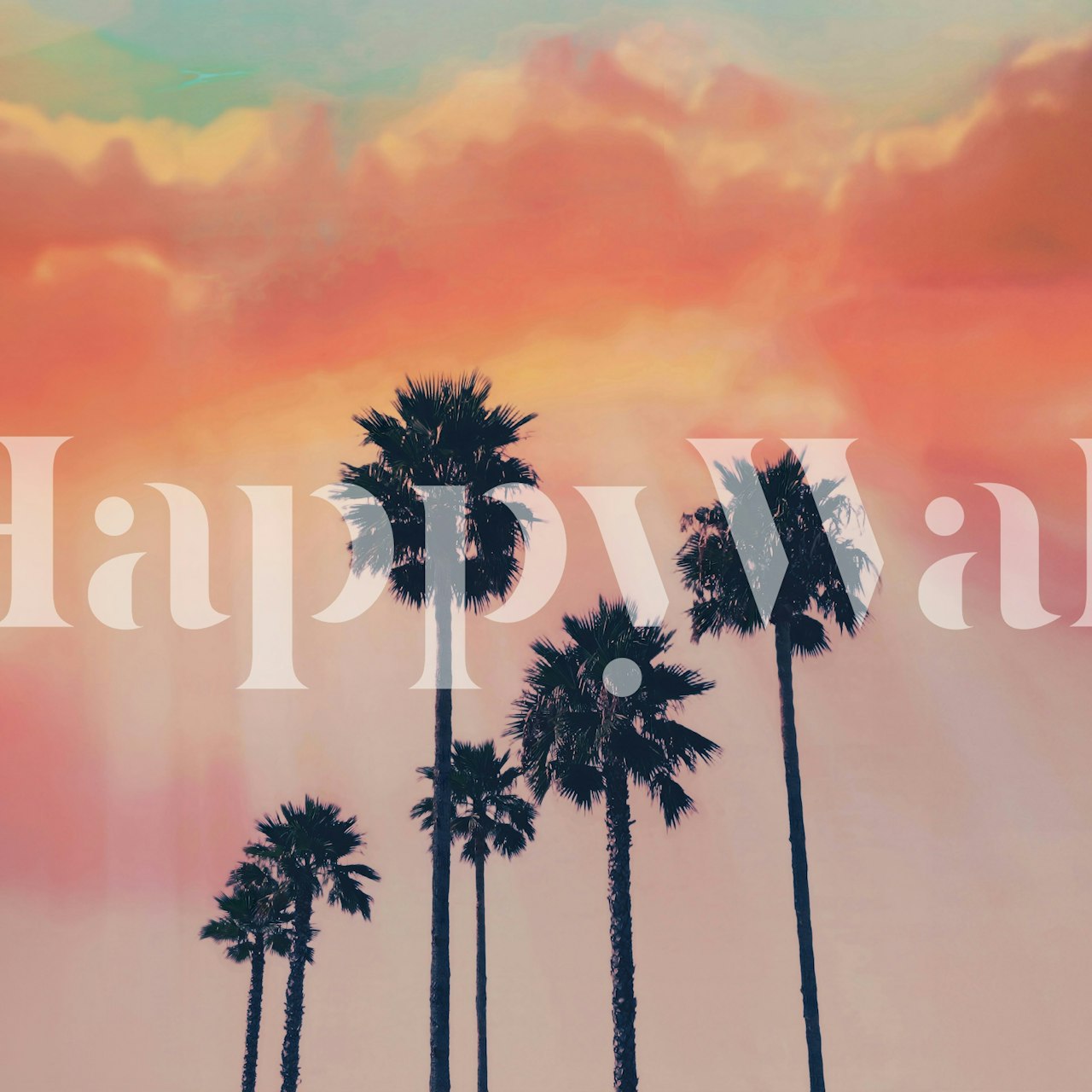 Summer Sunset wallpaper in a room