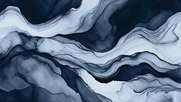 Marble Landscape Abstract Blue
