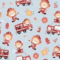 Lion Firefighter blue behang