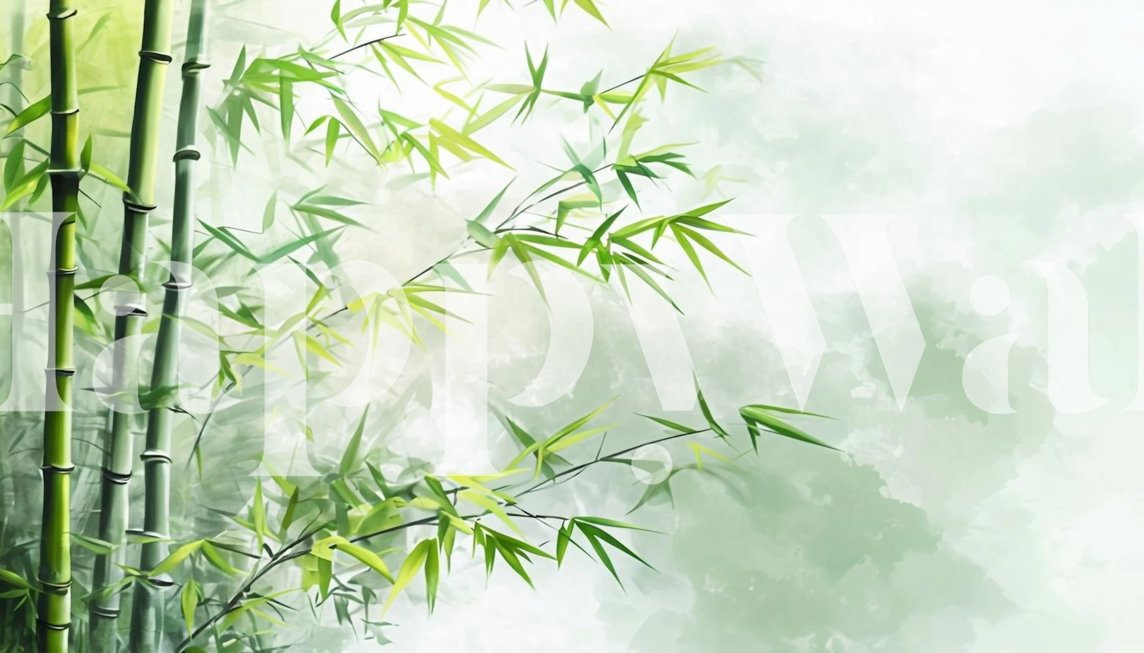 Bamboo wallpaper in an interior setting