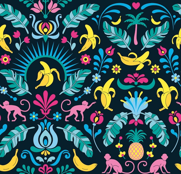 Banankurbits - Blue/Pink