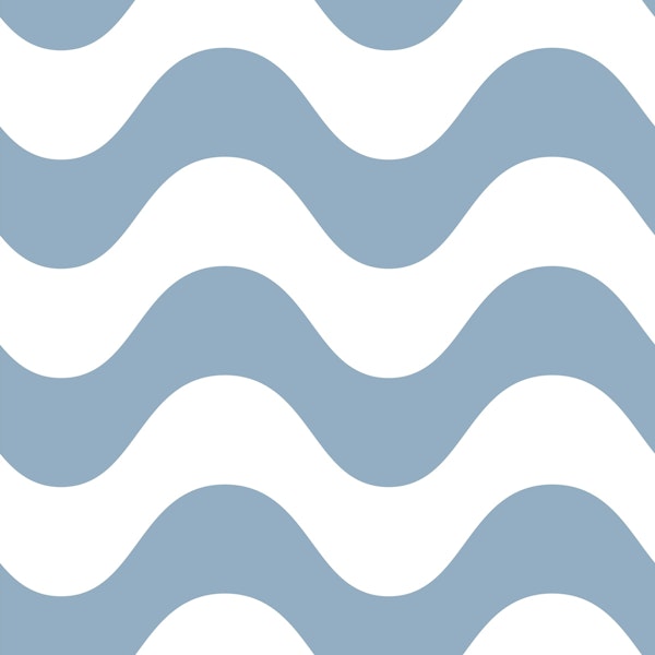 Serene Ripple Wave Stripes Ocean Blue