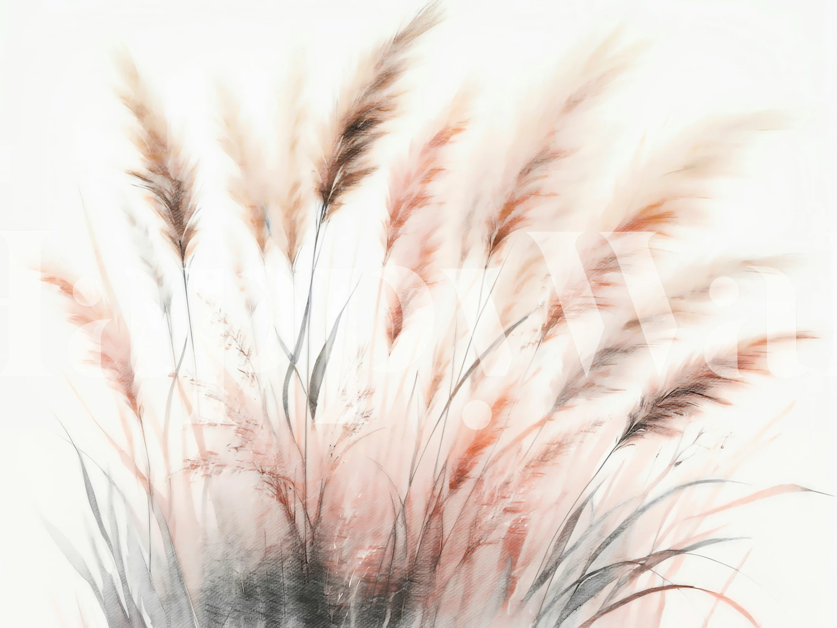 Papel tapiz Serenity Grass Hues en una habitación