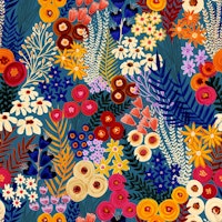 Painterly Wildflower Meadow Lakeside tapet