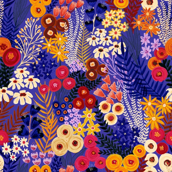 Painterly Wildflower Meadow Dreamscape