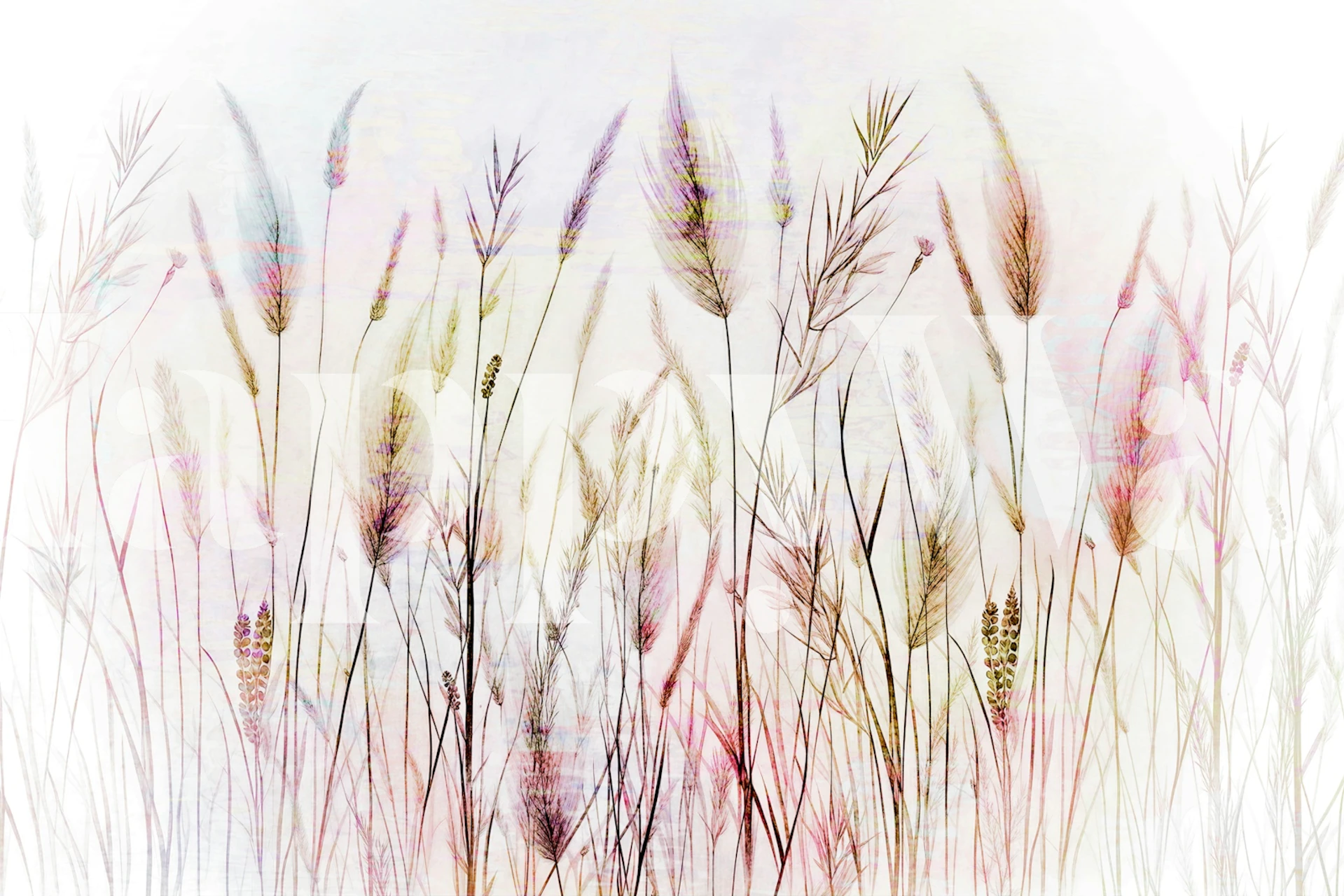 Pastel flora wallpaper applied in a room