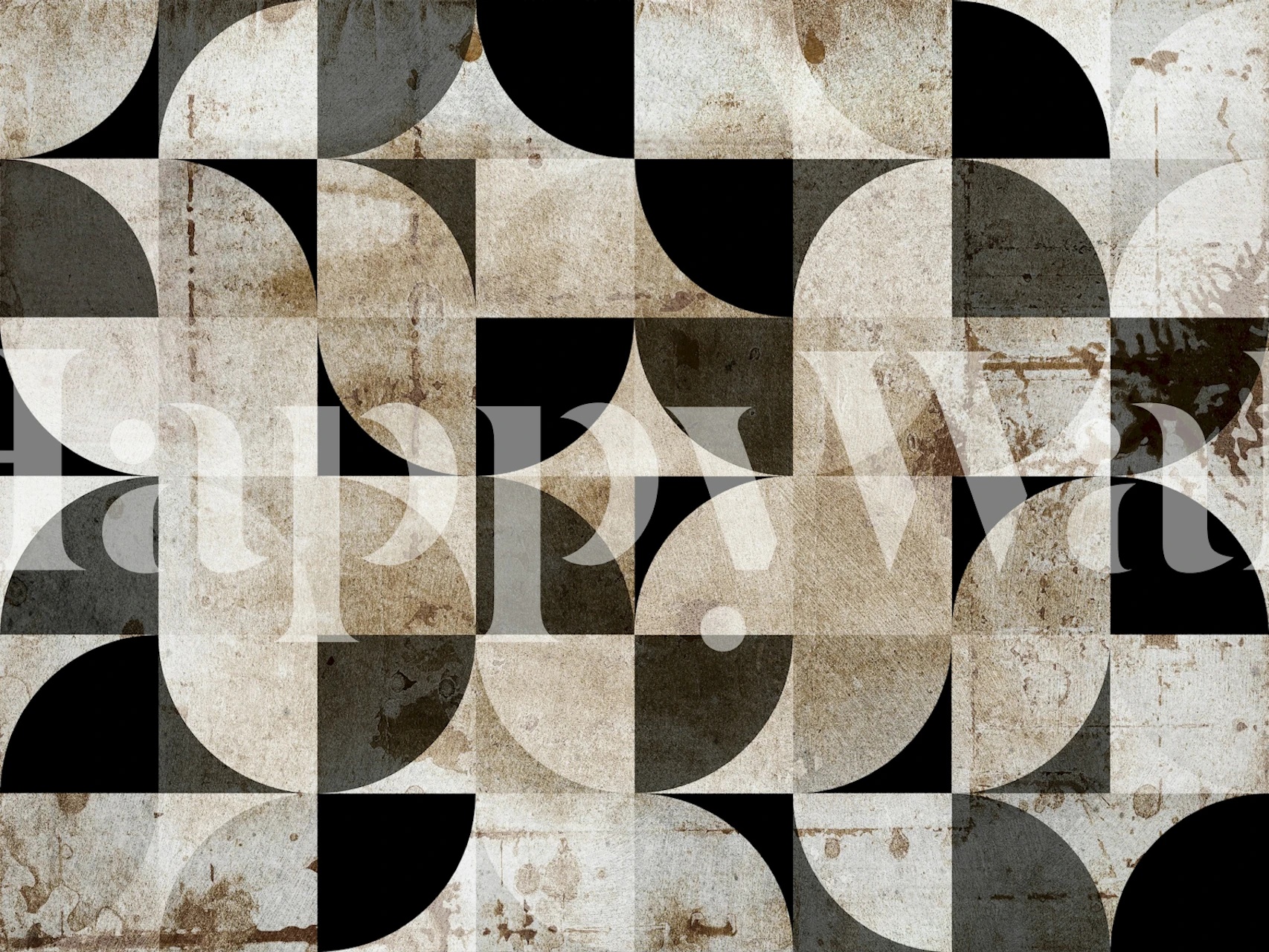 Industrial Bauhaus wallpaper in a modern setting