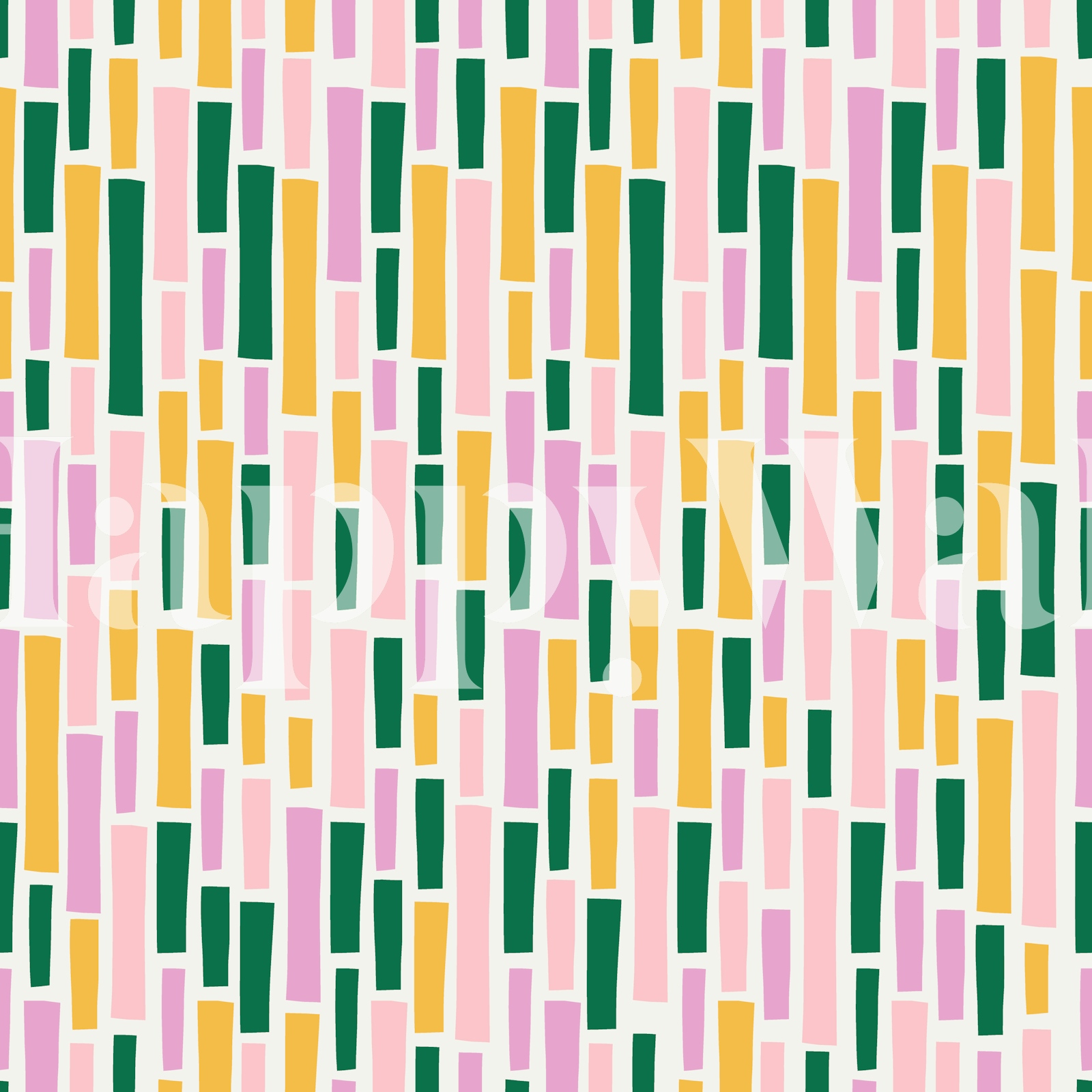 Colorful Striped Pink Green Yellow Wallpaper