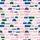 Fun shapes green blue pink
