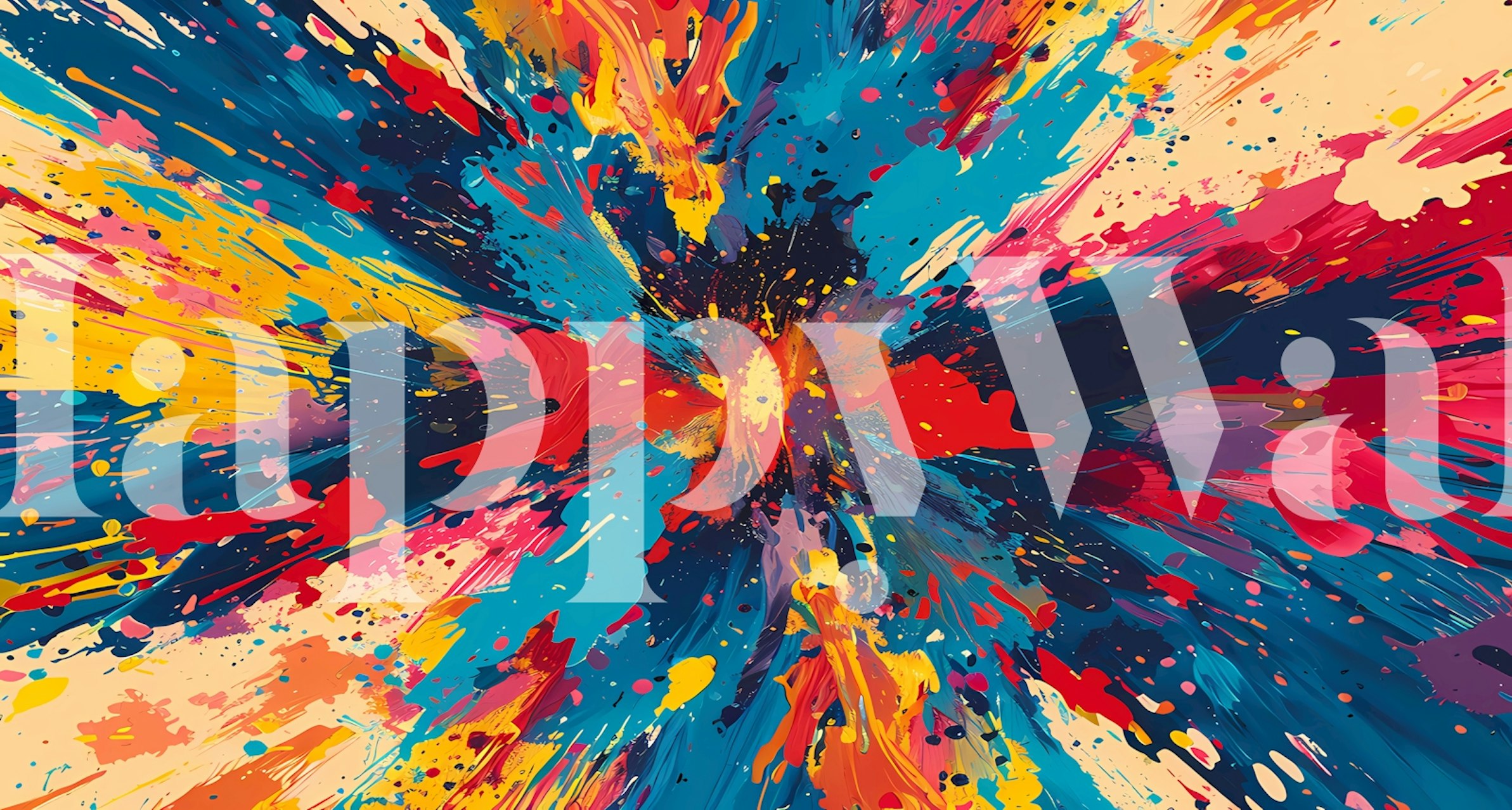 Vibrant explosion of colors tapeta u sobi