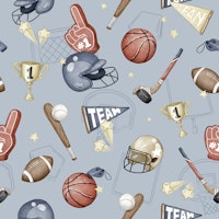 American Sports - blue behang