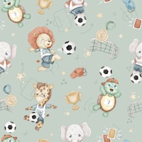 Soccer Time - mint tapeta