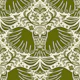 forest green block printing owls