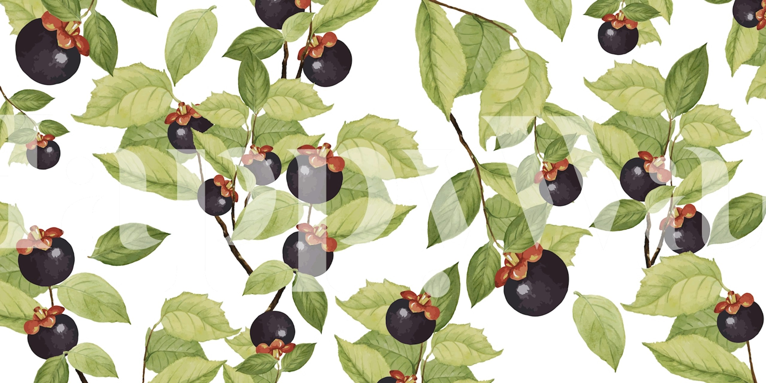 Fruit wallpaper design i et rum