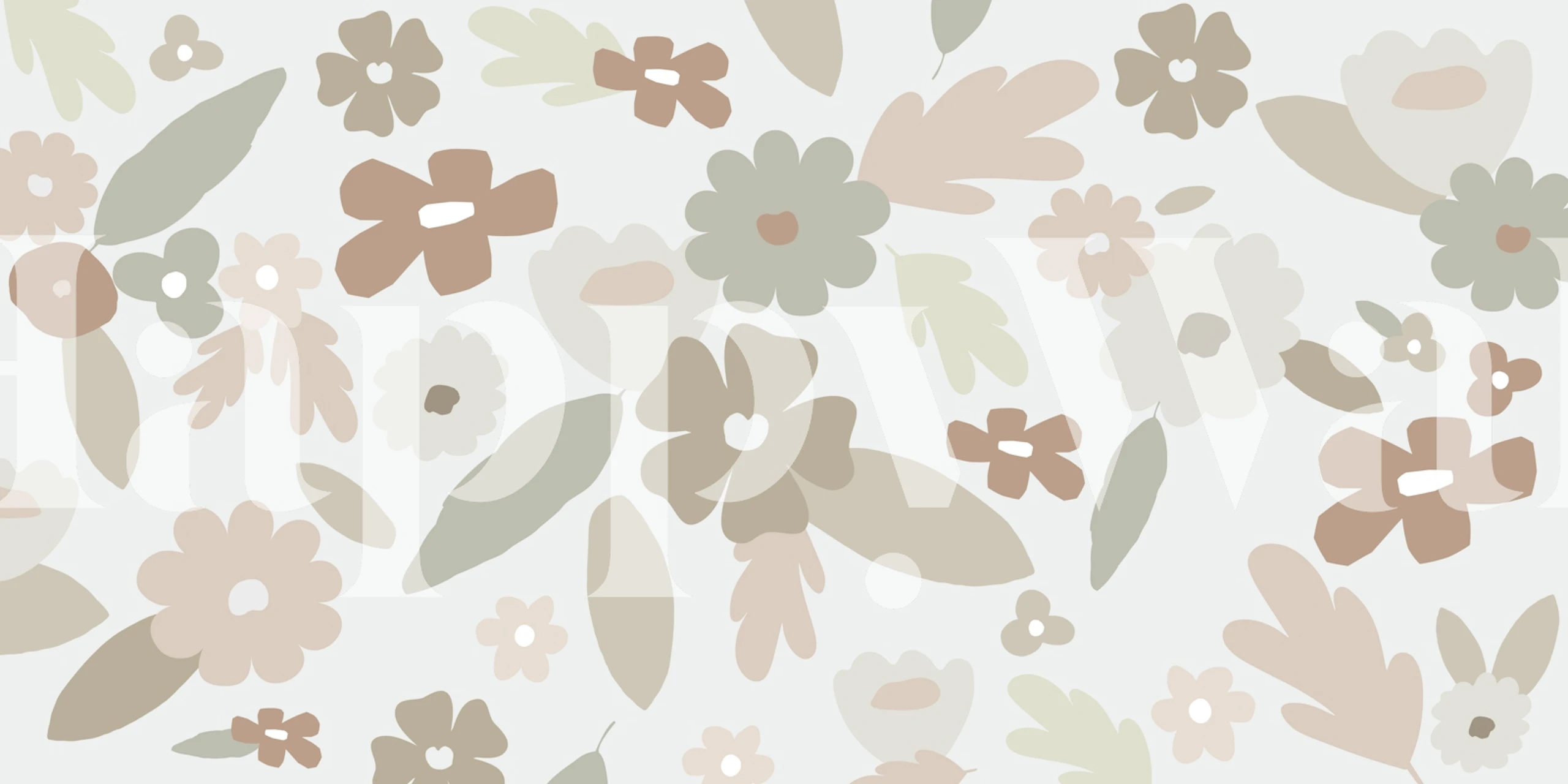 Flowers Abstract wallpaper in a bright room