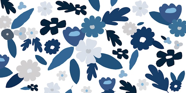 Flowers Abstract Blue