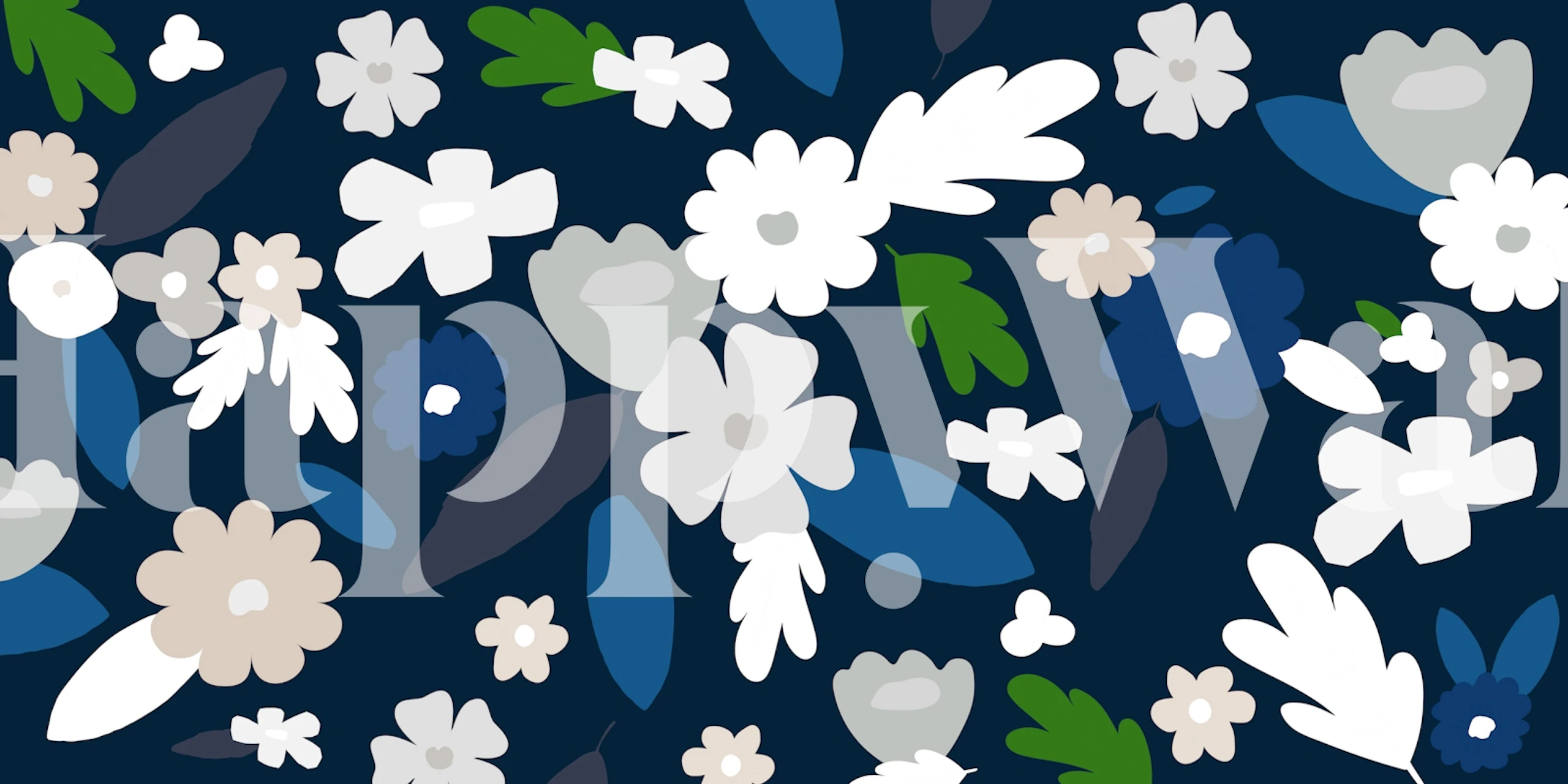 Flowers Abstract Night wallpaper in a room