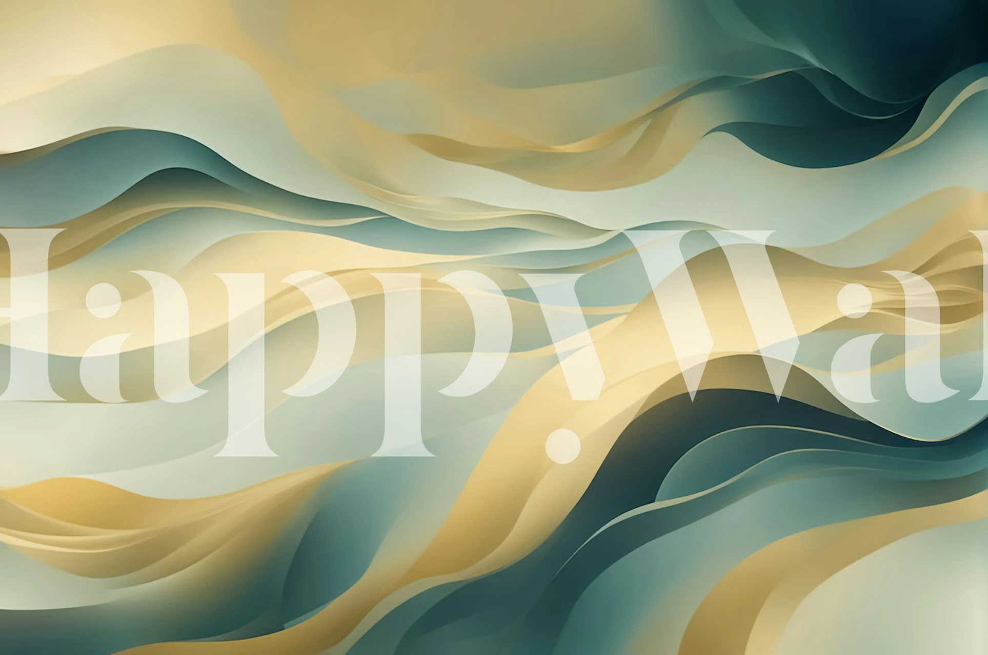 Golden Ripples Essence wallpaper in a room
