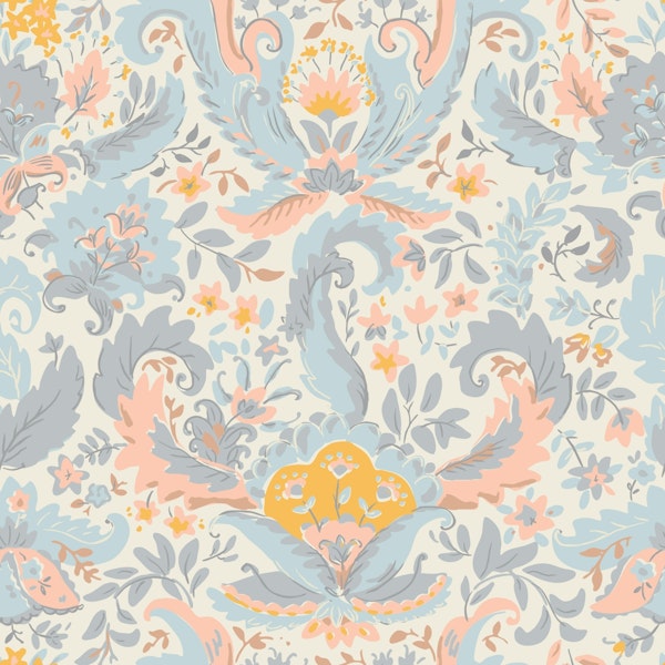 Bohemian pastel Damask