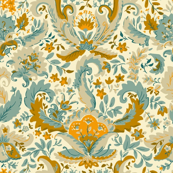 Bohemian indian foliage rustic yellow