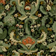 Bohemian damask green moss sage